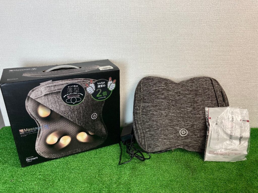 ルルド　マッサージクッション　ダブルもみスリム　ブラウン　AX-HCL258br　簡易通電確認のみ