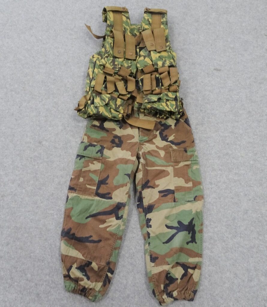 サバゲー タクティカルベスト ウッドランド迷彩 コンバットパンツ セット 迷彩 カモフラ メンズ Lサイズ相当
