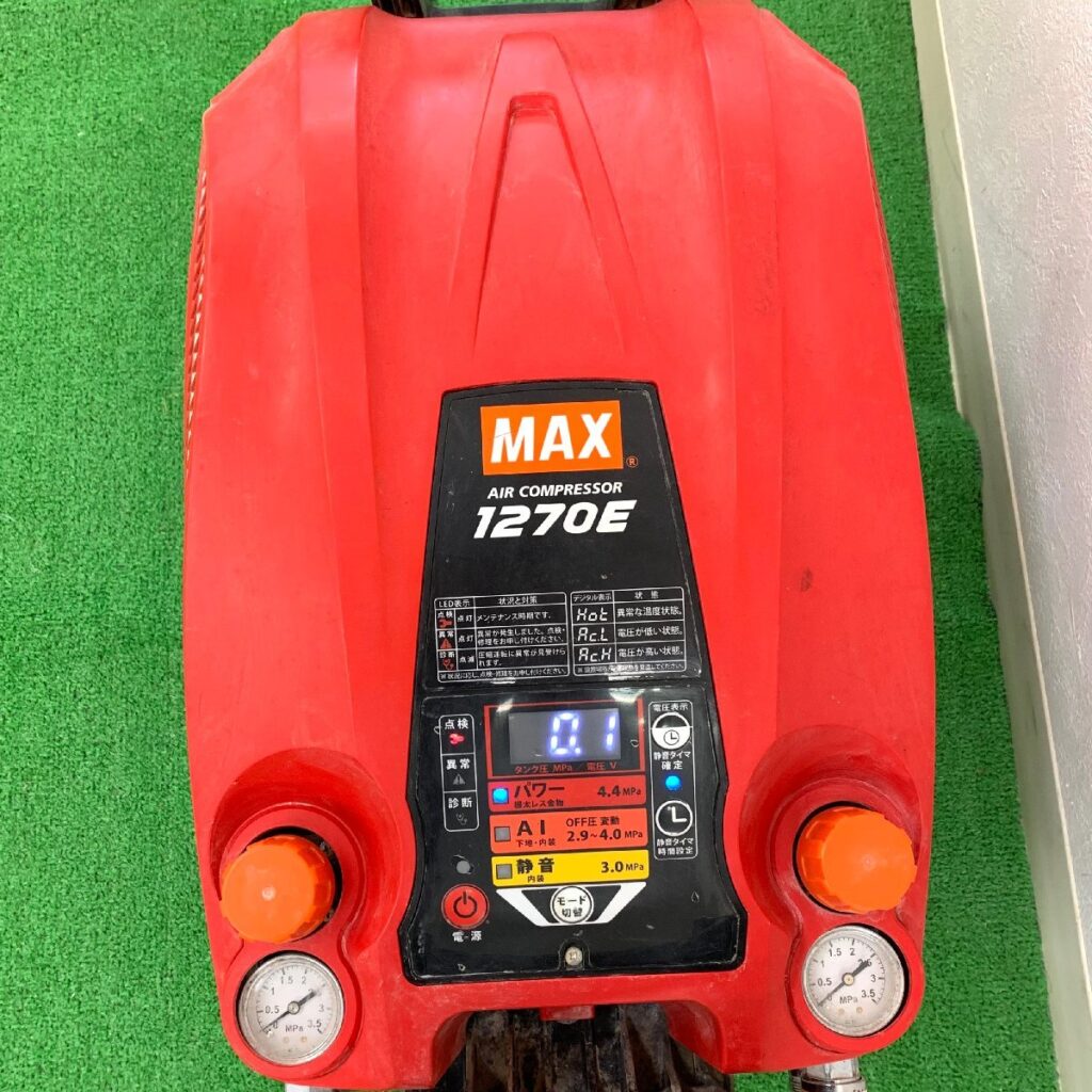 MAX マックス 高圧常圧 エアコンプレッサ AK-HL1270E 高圧コンプレッサー コンプレッサー 点検マーク有 レッド 赤