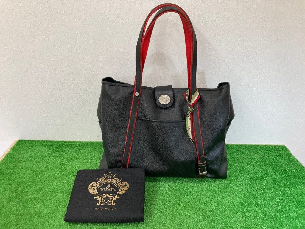 Orobianco オロビアンコ トート バッグ レザー 赤 黒