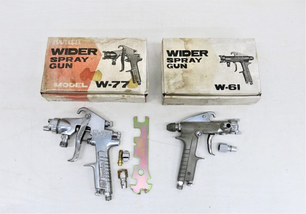 IWATA WIDER SPRAY GUN W-77 W-61 2個セット イワタ スプレーガン