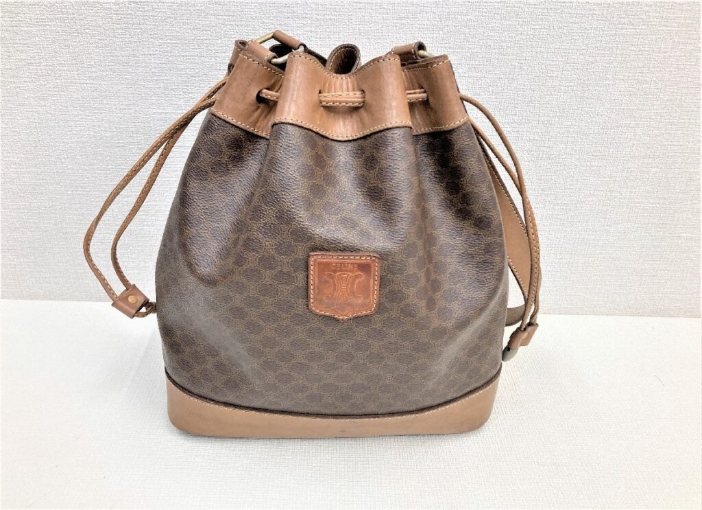 CELINE セリーヌ ショルダーバッグ マカダム柄 巾着 バッグ 肩掛けバッグ