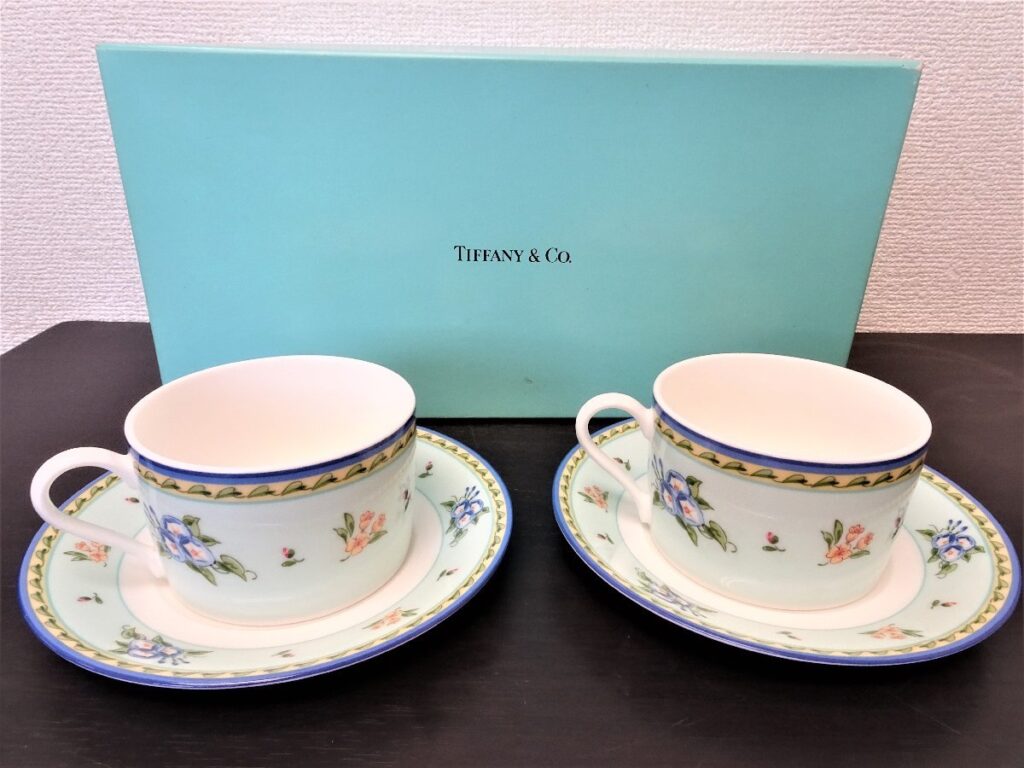 ティファニーTiffany Morning Glory カップ＆ソーサー 2客セット