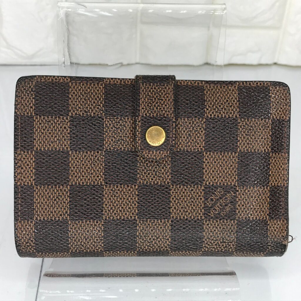 LOUIS VUITTON ルイヴィトン ポルトフォイユ ヴィエノワ ダミエ N61664　財布 がま口 二つ折り ブラウン系 M10999
