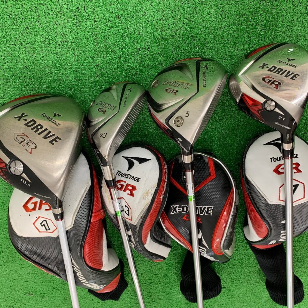 ブリヂストン TOUR STAGE X-DRIVE GR ドライバー フェアウェイウッド ユーティリティ１W U3 5W 7W 4本セット FUBUKI