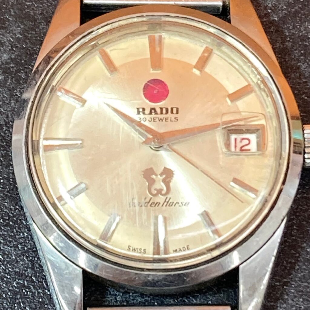 RADO ラドー Golden Horse ゴールデンホース メンズ 腕時計 AT 自動巻き シルバー デイト ヴィンテージ