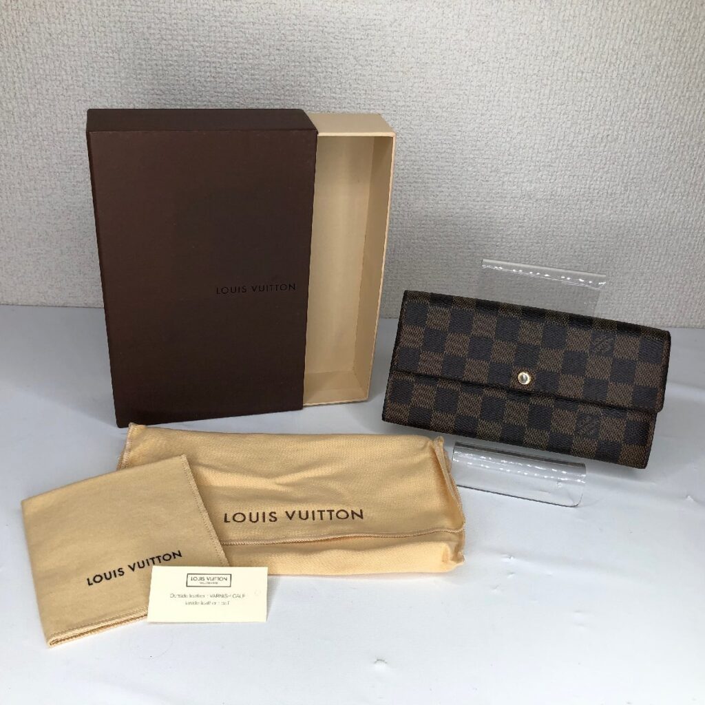 LOUIS VUITTON ルイヴィトン ダミエ CA2097 長財布　 箱付き ウォレット ブラウン系