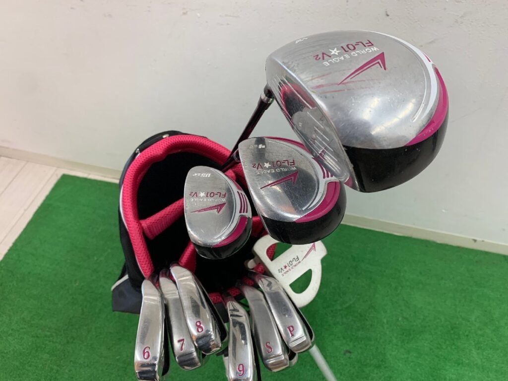 レディース ゴルフクラブセット WORLD EAGLE ワールドイーグル ゴルフクラブ FL-01 V2 フルセット アイアン FLEX L