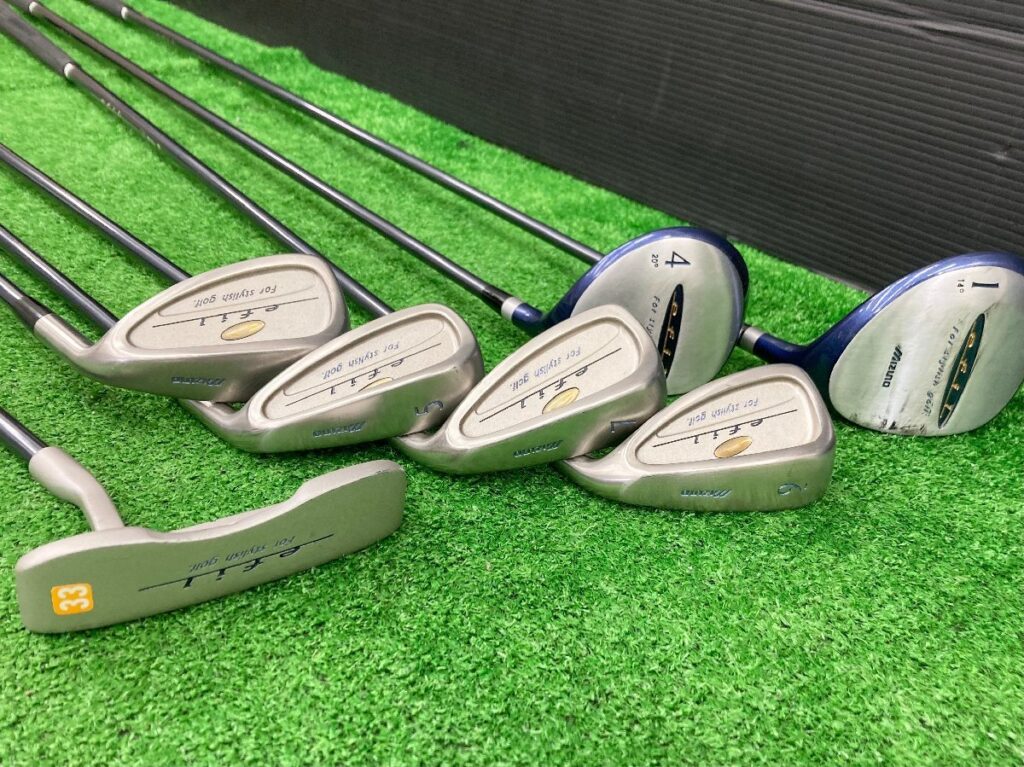 Mizuno ミズノ efil エフィル レディース 1/4/5/7/9/S/パター 7本セット ドライバー アイアン フレックスL