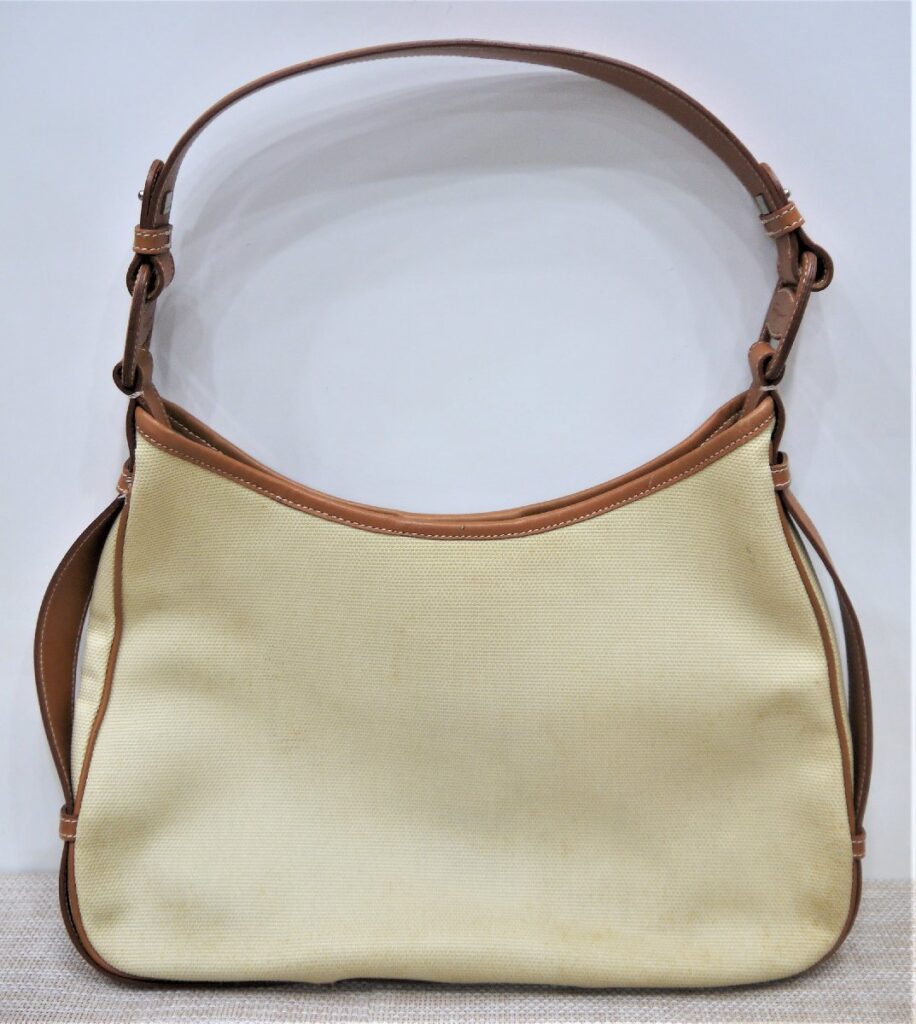 Salvatore Ferragamo サルヴァトーレ フェラガモ AU-21-3374 ショルダーバッグ キャンバス レザー ナチュラル