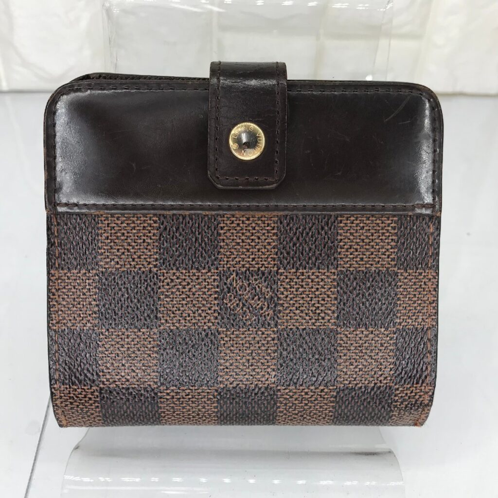 LOUIS VUITTON ルイヴィトン M61668 ダミエ エベヌ コンパクトジップ 2つ折り財布　ウォレット ブラウン系 CA4029