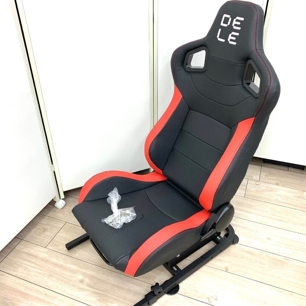 DELE Racing Chair DRS-1 レーシング チェア 椅子 ゲーミングチェア ブラック レッド デレ