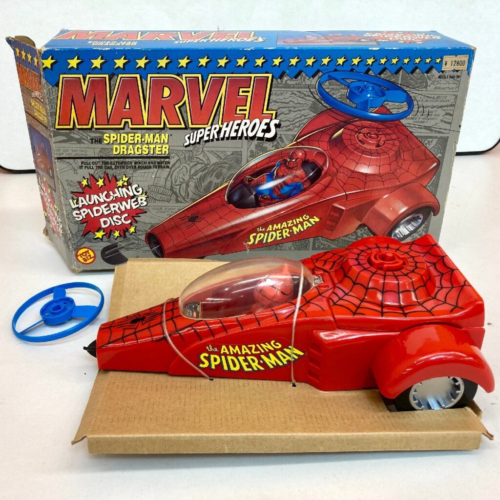 SPIDER-MAN DRAGSTER MARVEL スパイダーマン マーベル 模型車 スポーツカー おもちゃ レトロ 当時品