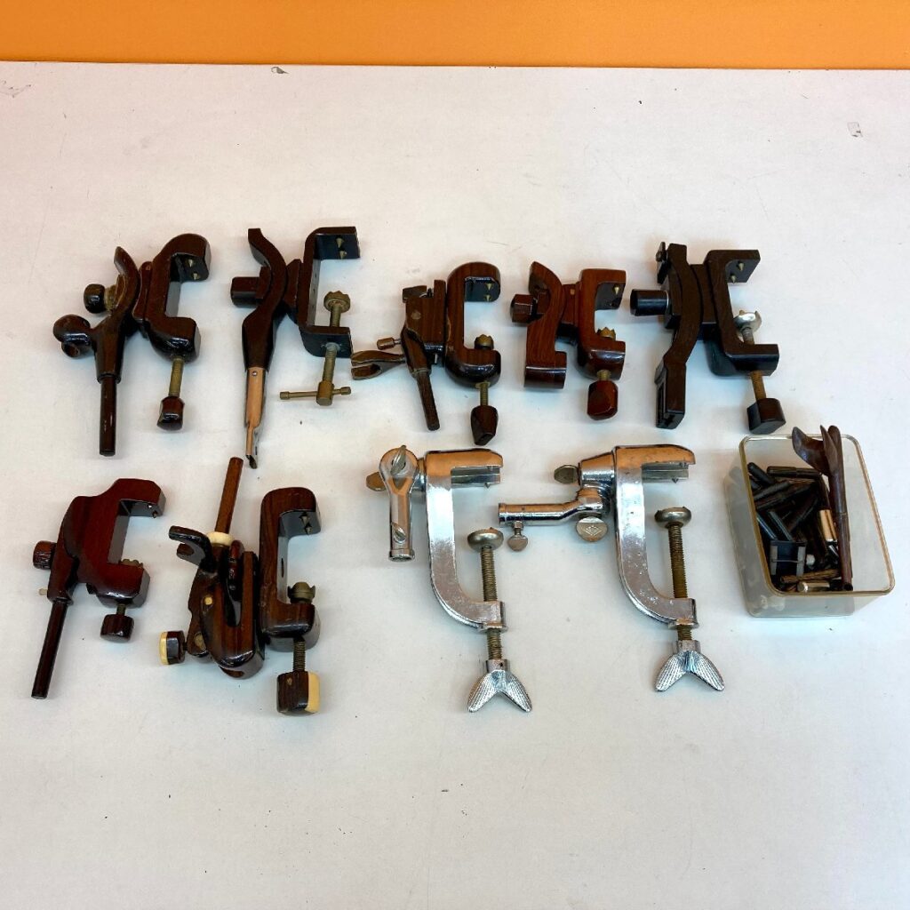 万力 まんりき 竿受け 9点 釣り具 ヘラ竿掛 ブナ釣り ヘラブナ 竿枕 金属製 木製 フィッシング