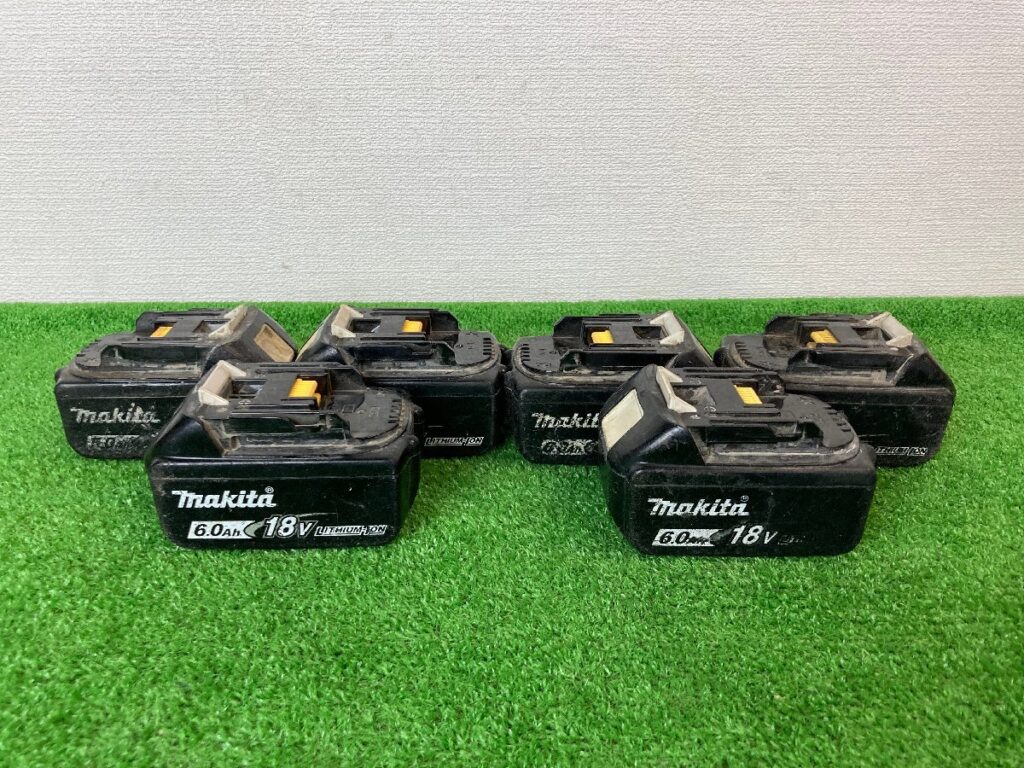 簡易通電確認済み　makita　マキタ　互換バッテリー　BL1860B　まとめ売り　6個セット　リチウムイオンバッテリー　充電負荷有
