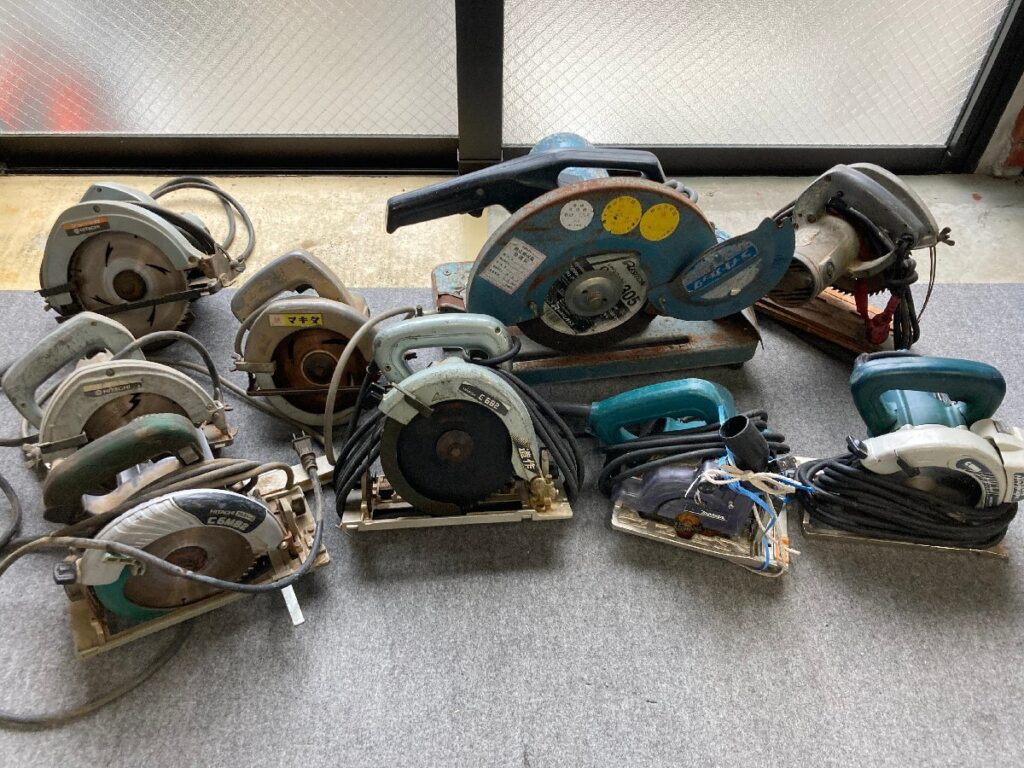 丸ノコ　まとめ売り　全9台　makita　マキタ　HITACHI　日立工機　電動工具　切断機　丸のこ