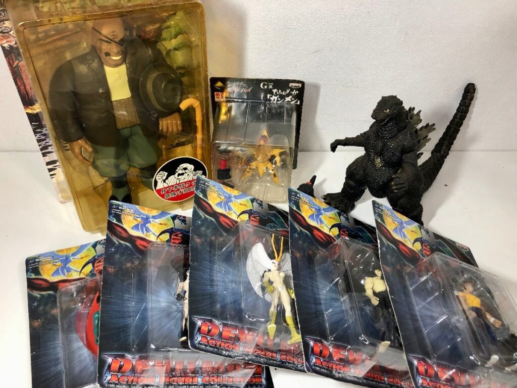 レトロ おもちゃ フィギュア まとめ とるとる愛テム デビルマン 5種セット ゴジラ あしたのジョー 丹下段平