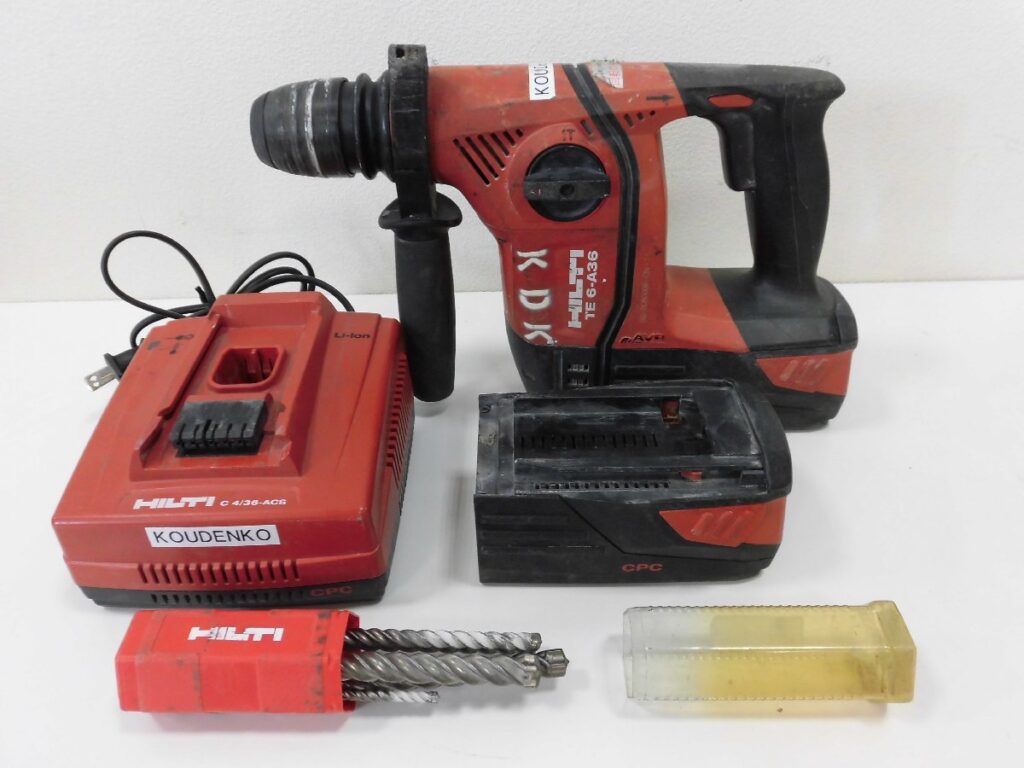 HILTI ヒルティ 充電式ロータリーハンマードリル TE6-A36-AVR バッテリ2個 充電器