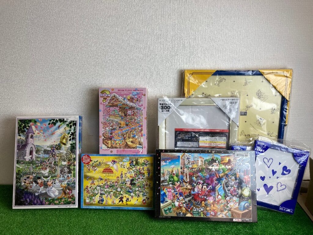 Disney ディズニー パズル 未開封品４点 額縁４点 計８点 ミッキー ミニー プルート ドナルド デイジー