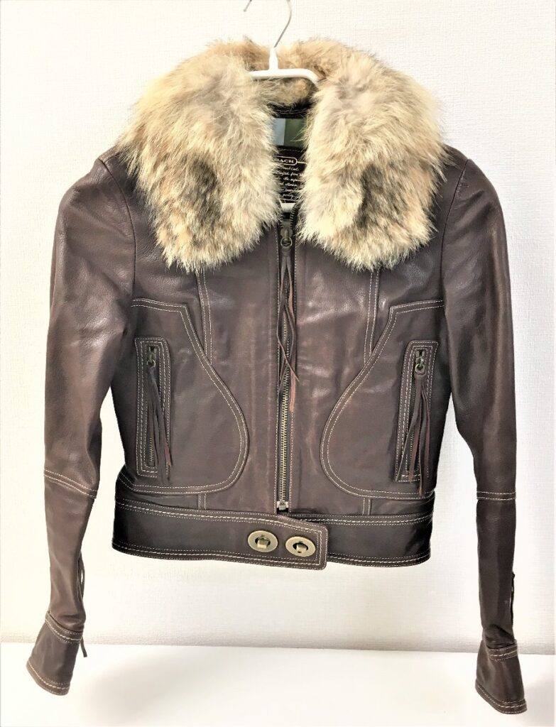 コーチ COACH レザージャケット レディース ラムレザー ブラウン F06C-80080