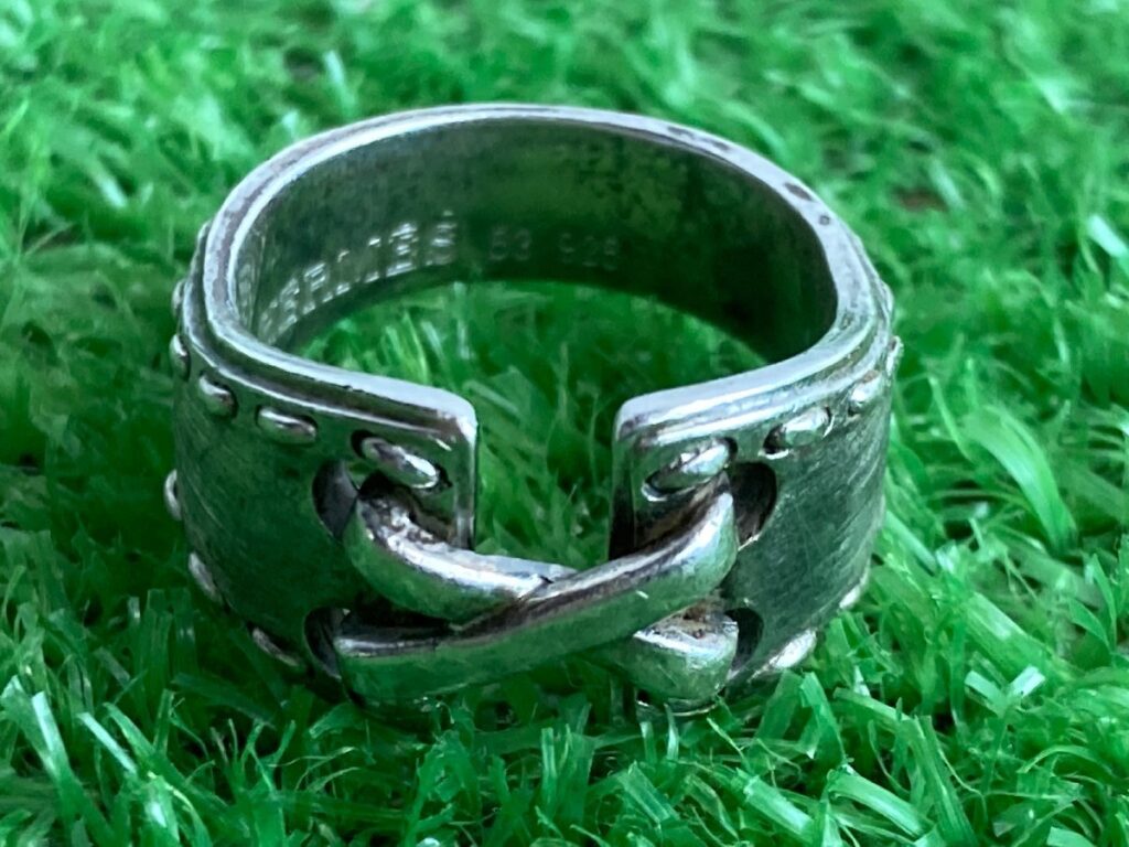 HERMES エルメス メキシコ コルセット リング #53 SV925 シルバー ケースなしリングのみ