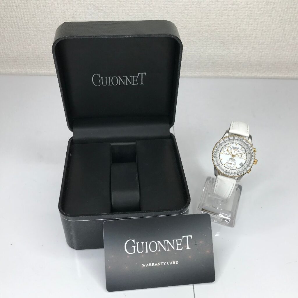 GUIONNET ギオネ FLIGHT TIMER フライトタイマー Anjo 228/300 腕時計　未稼働品 クロノグラフ ウォッチ ホワイト SS