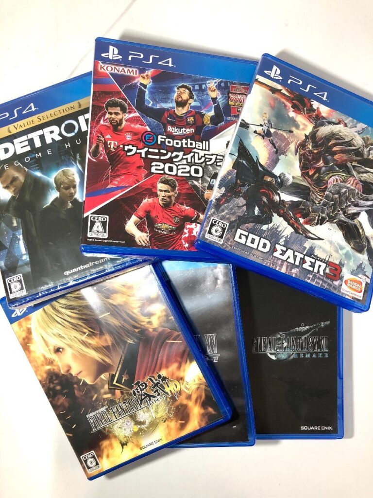PS4 ソフト カセット まとめ 6本 ゲーム DETROIT GODEATER3 FINALFANTASY 零式 XV REMAKE ウイニングイレブン 2020