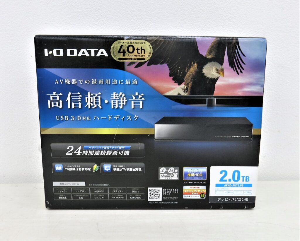I・O DATA アイ・オー・データ 外付けHDD AVHD-AUT2.0B ２.0TB