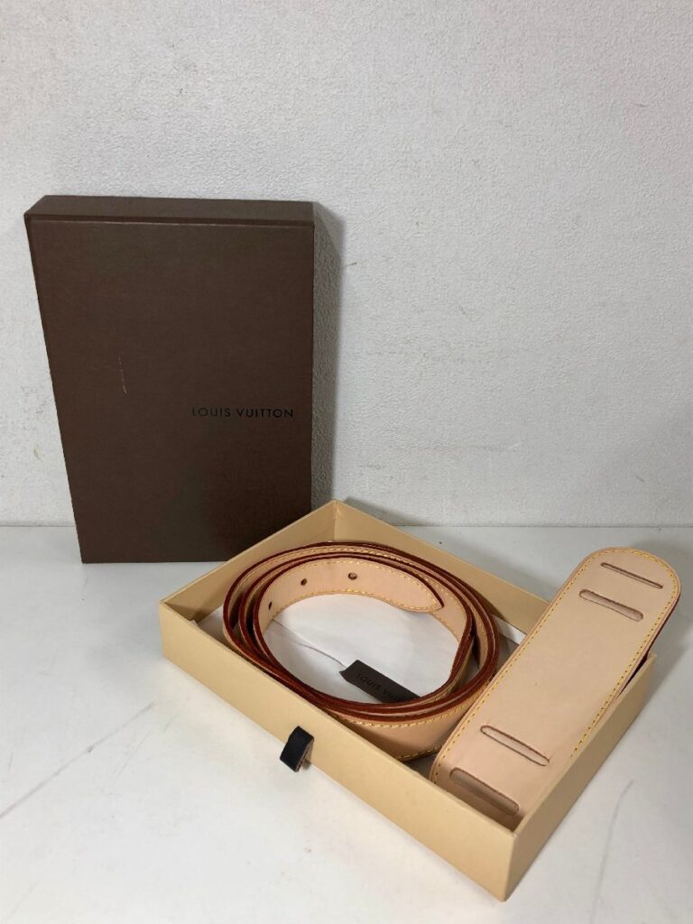 ルイヴィトン Louis Vuitton ショルダーストラップ ベルト ブラウン 茶色 ベージュ TH0056 小物