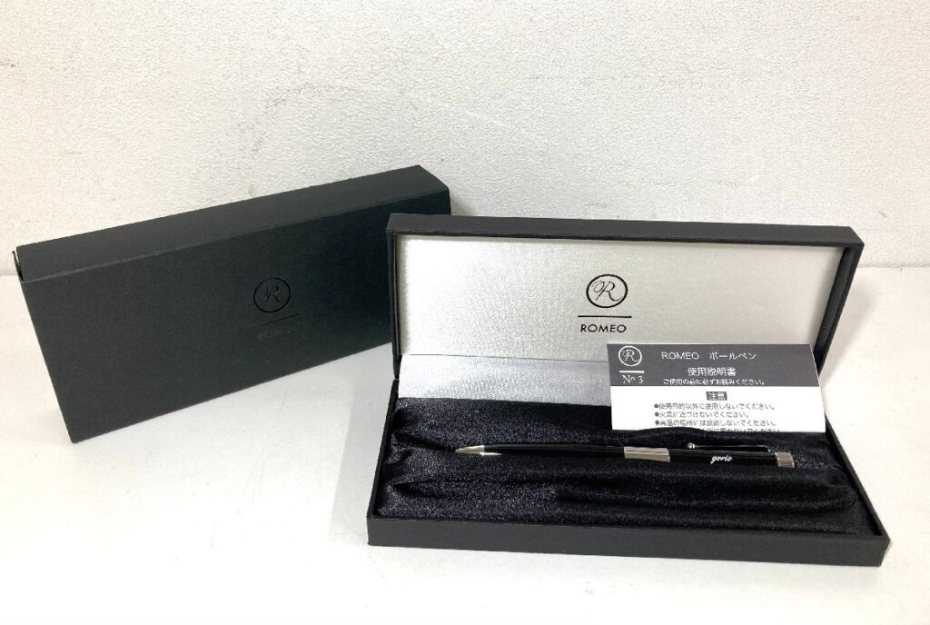 Romeo ロメオ ボールペン R-111 伊東屋 ITO-YA NO.3 No.3 ペン ペンシル ゲルボールペン 太軸 黒 ブラック シルバー