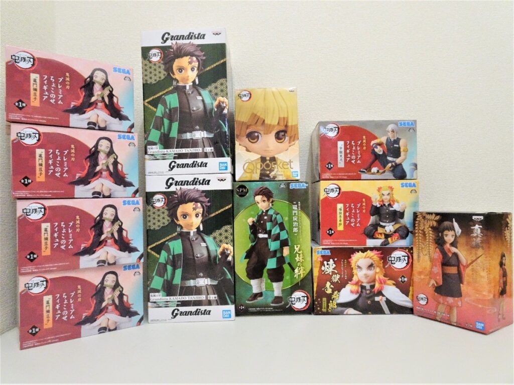 鬼滅の刃 フィギュア 竈門炭治郎 禰豆子 煉獄杏寿郎 宇髄天元 我妻善逸 真菰 SEGA BANDAI Qposket