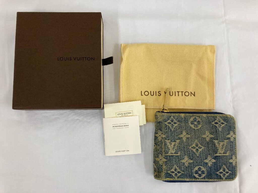 LOUIS VUITTON モノグラム デニム ミニ ジッピー二つ折り 財布