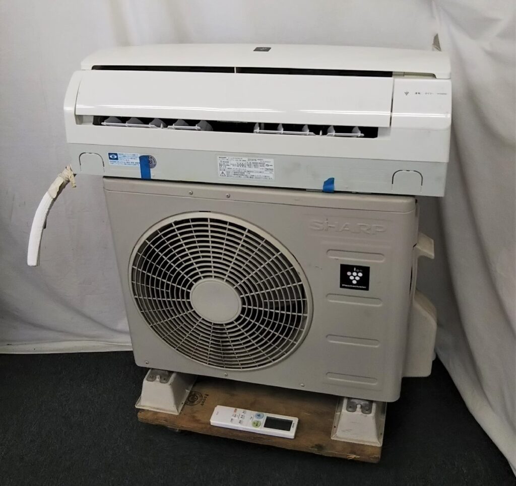 ジャンク SHARP シャープ ルームエアコン 室内機：AY-D22SD-W 室外機：AU-D22EXY 2014年製 現状品