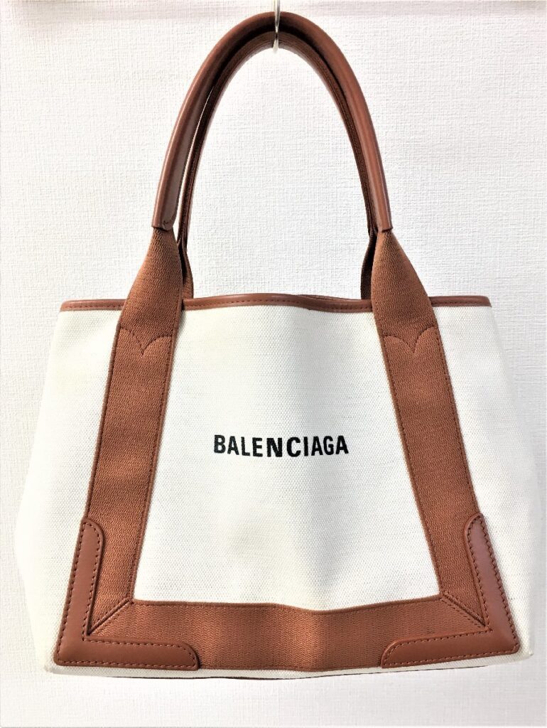 BALENCIAGA バレンシアガ ネイビーカバS トートバッグ キャラメル ハンドバッグ