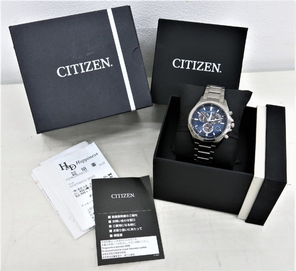 CITIZEN シチズン ATTESA AT3050-51L アテッサ 腕時計 クロノグラフ メンズ 電波ソーラー