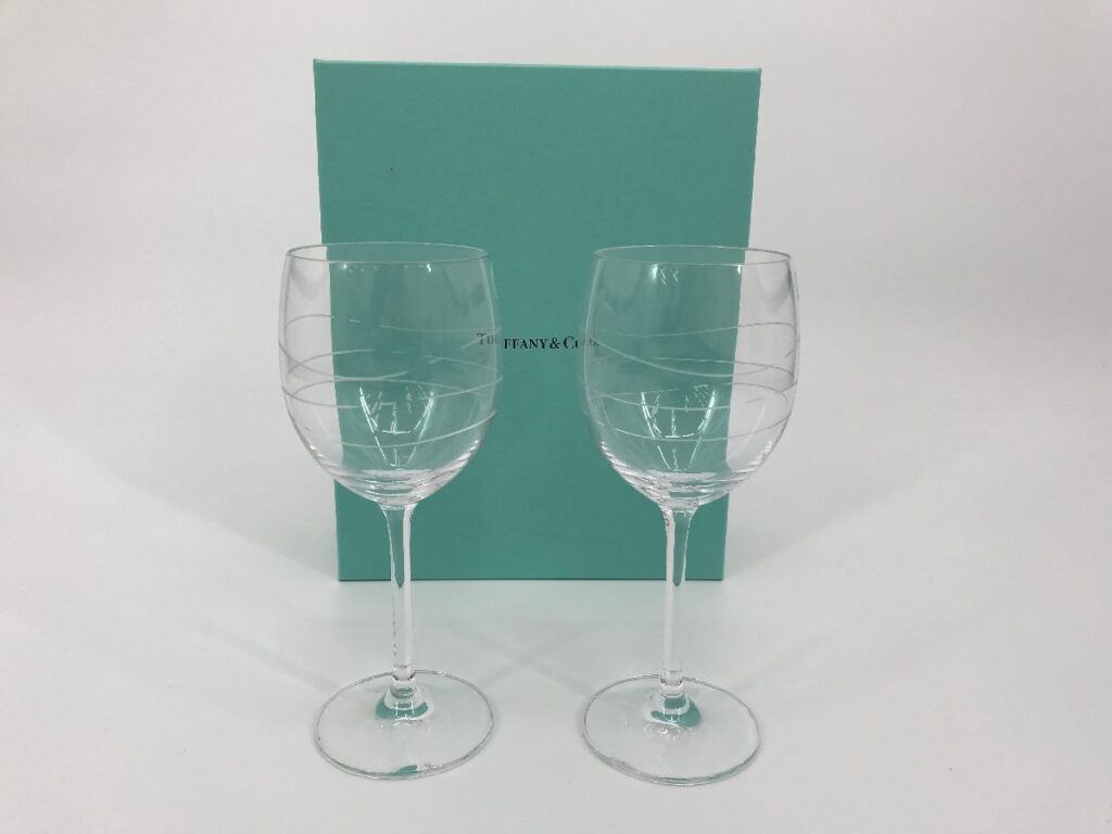 TIFFANY＆Co. ティファニー カデンツ ワイングラス 2客セット ペアグラス 箱付き