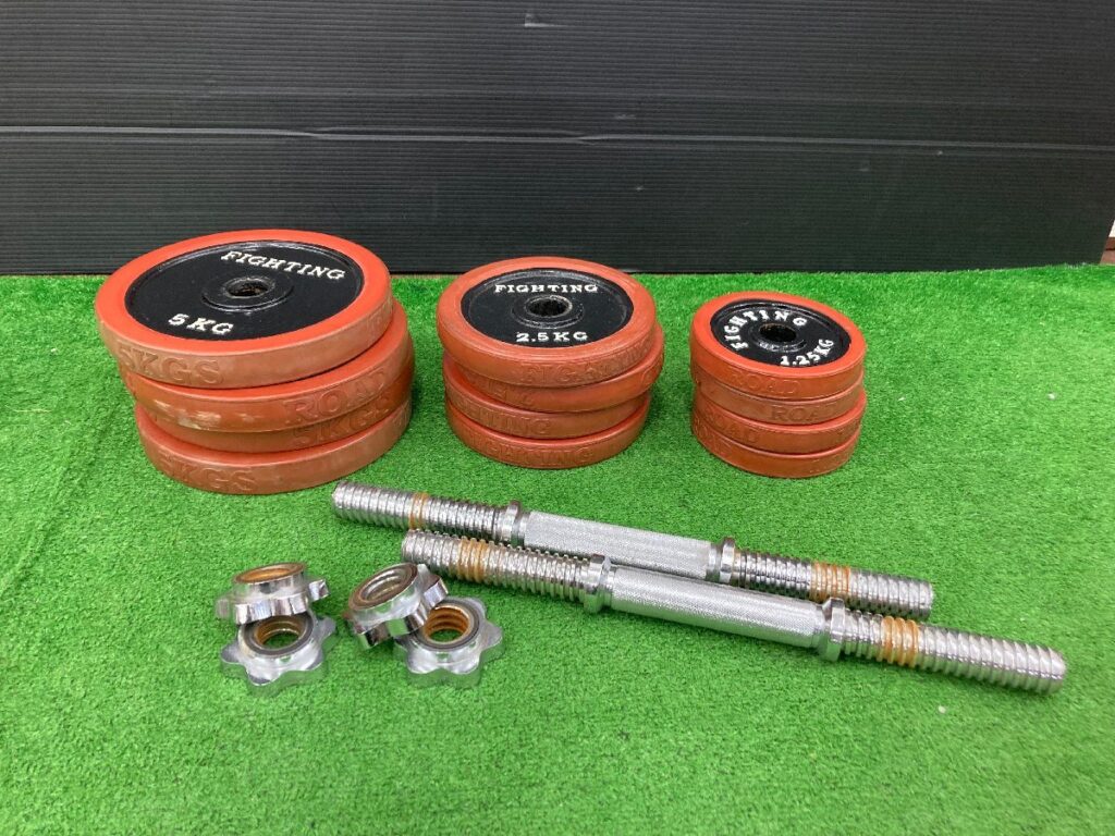 FIGHTING ROAD ダンベルプレート 計35kg シャフト(40cm)2本