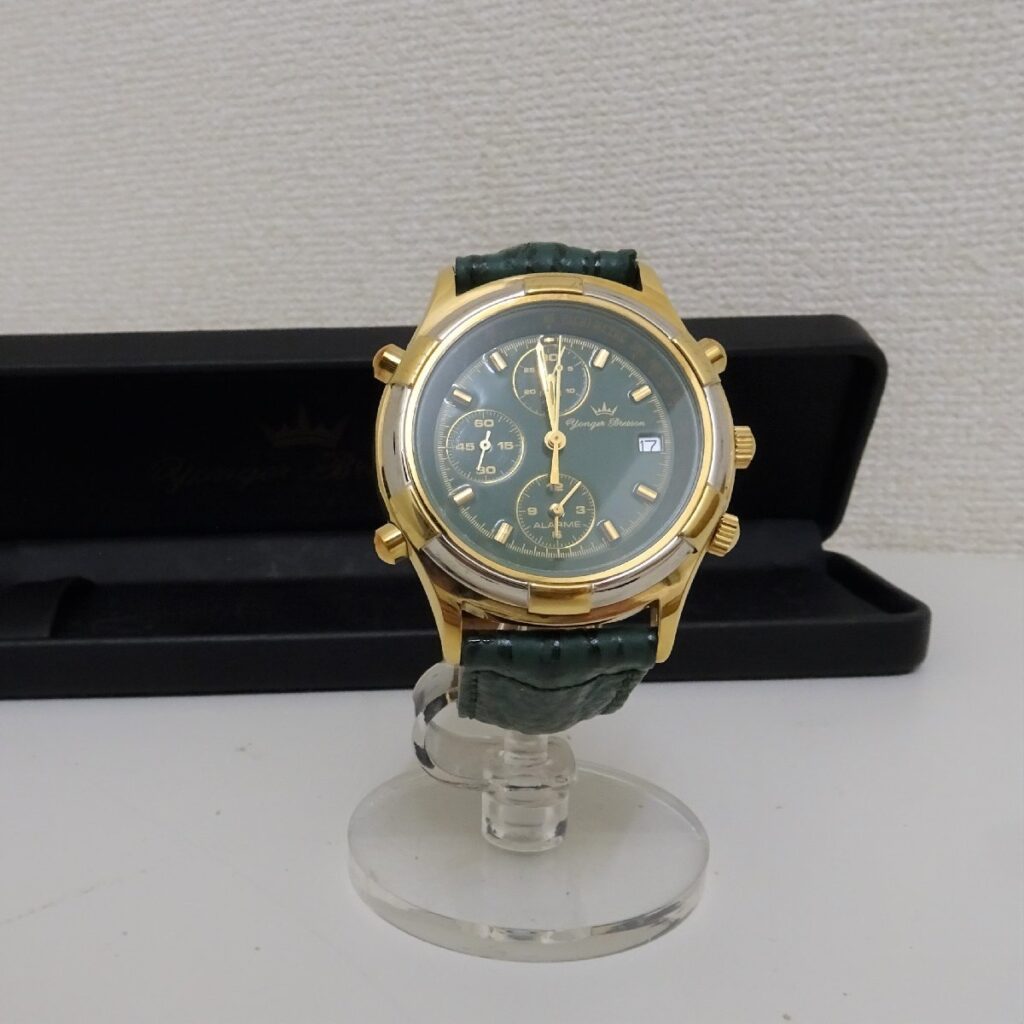 Yonger＆Bresson ヨンガー＆ブレッソン HCB205 腕時計 レザーバンド 文字盤グリーン