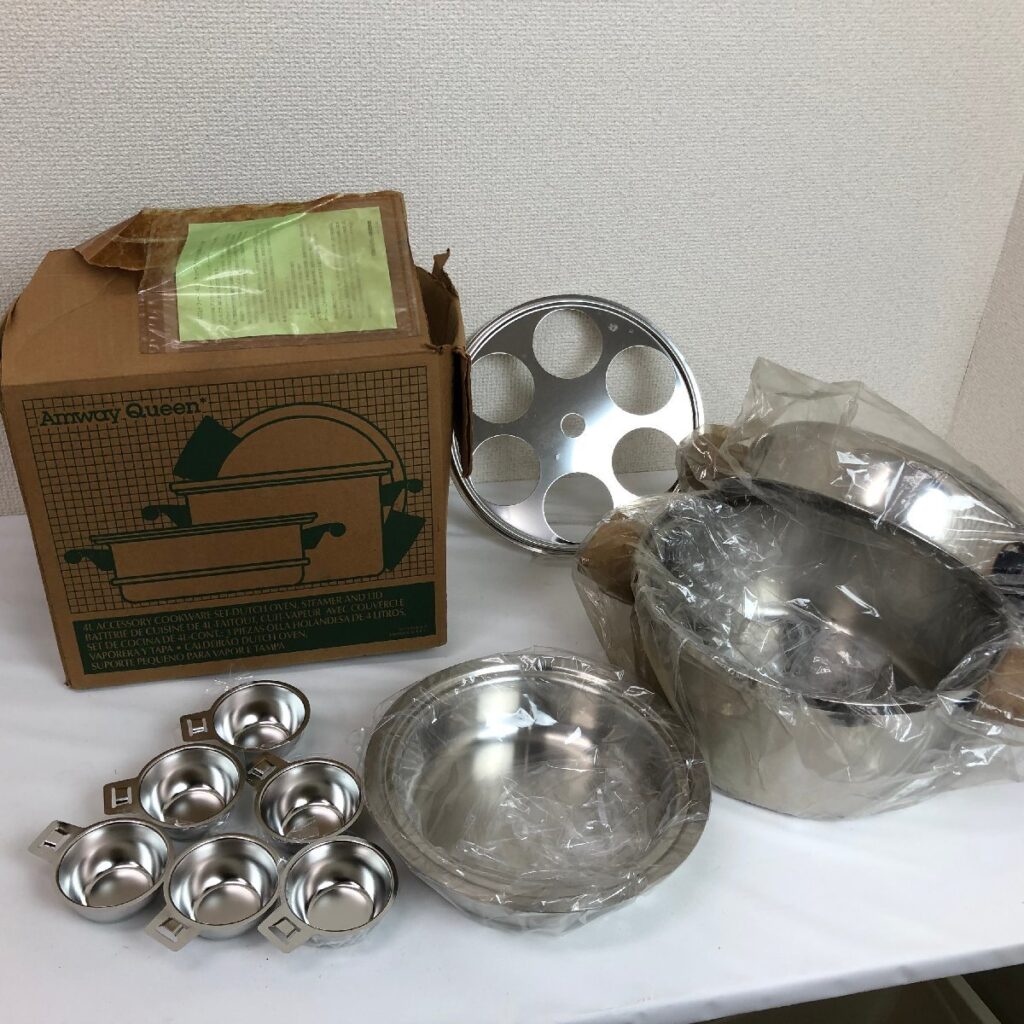 Amway Queen アムウェイ クィーン 4L シチューなべセット　鍋 調理器具 パン ステンレス スチーマー