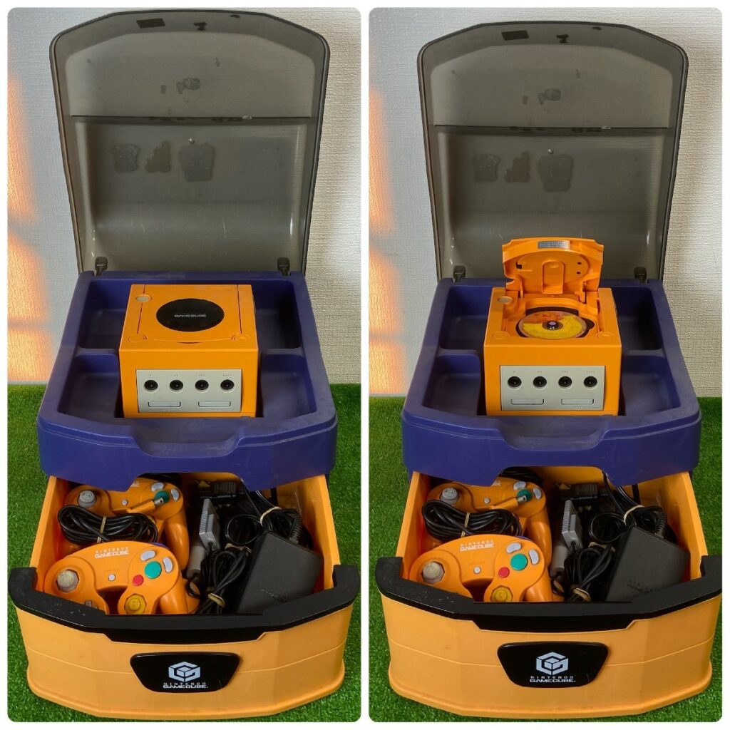 Nintendo ニンテンドー GAME CUBE ステーションラック キャスター付き＋ GAME CUBE 本体 DOL-001＋コントローラー