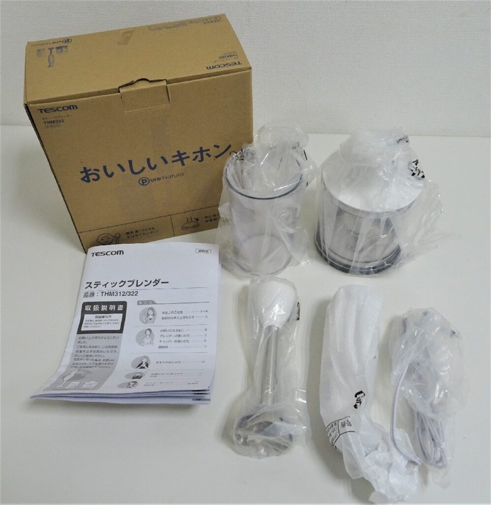 TESCOM　スティックブレンダー THM322W ハンドミキサー テスコム