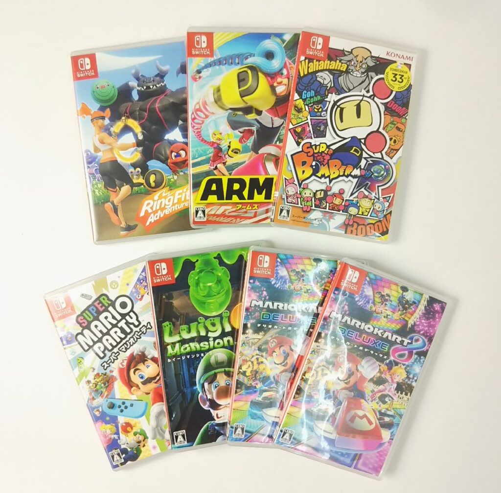 動作未確認 NINTENDO SWITCH ソフト 7本セット マリオパーティ マリオカート ボンバーマン他 任天堂 現状品