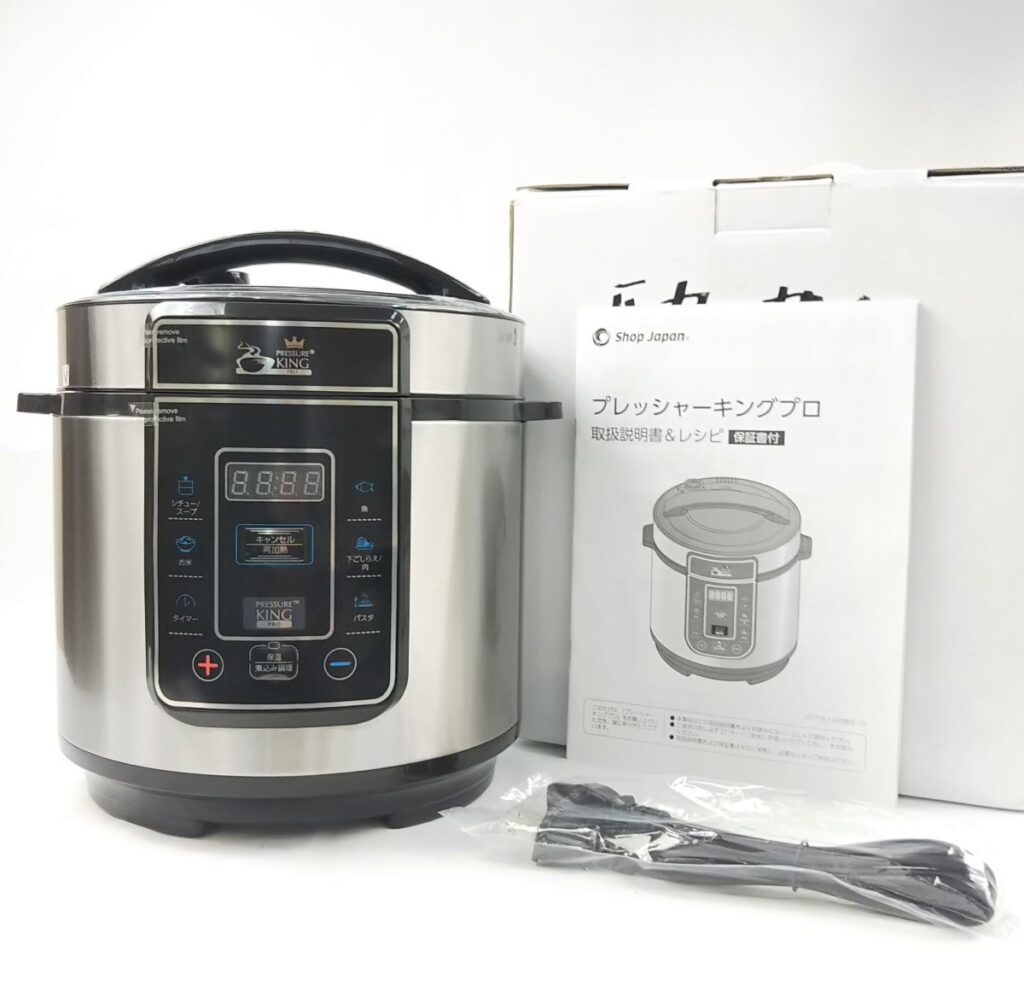 通電OK!! 未使用 Shop Japan ショップジャパン プレッシャーキングプロ 電気圧力鍋 電気調理鍋 調理家電 現状品