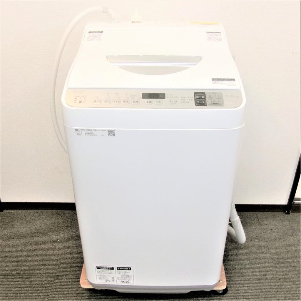 SHARP ES-TX5D-S 電気洗濯乾燥機 5.5kg 2020年製 シャープ 動作確認済み 洗濯5.5kg/乾燥3.5kg