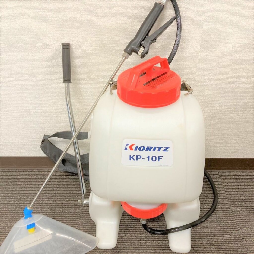 KIORITZ 背負 噴霧機 共立樹脂背のう噴射機 KP-10F 手動 10L 人力用グラッパー付 グラッパー25