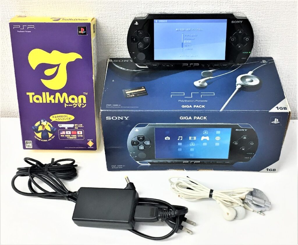 SONY PSP GIGA PACK 1GB PSP-1000 ブラック 初期化済/ソフト TALKMAN セット