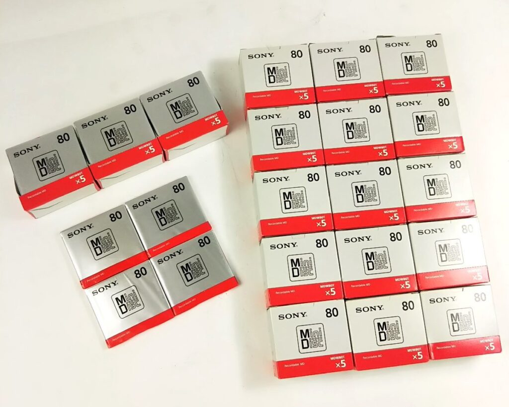 未開封 動作未確認 SONY MDW80T MiniDisc 80 まとめ 録音用 MDディスク ソニー セット 現状品