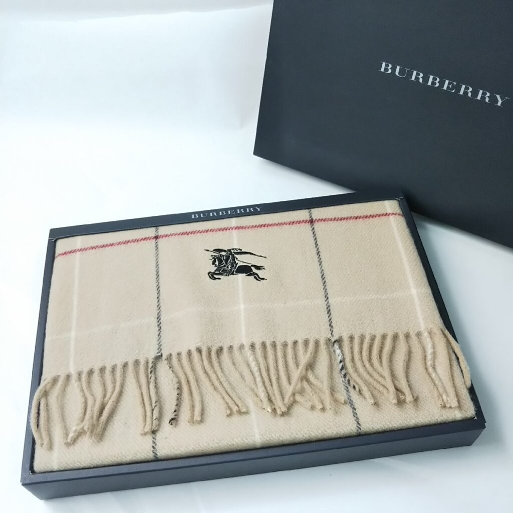 正規 BURBERRY バーバリー ウールひざ掛け 現状品