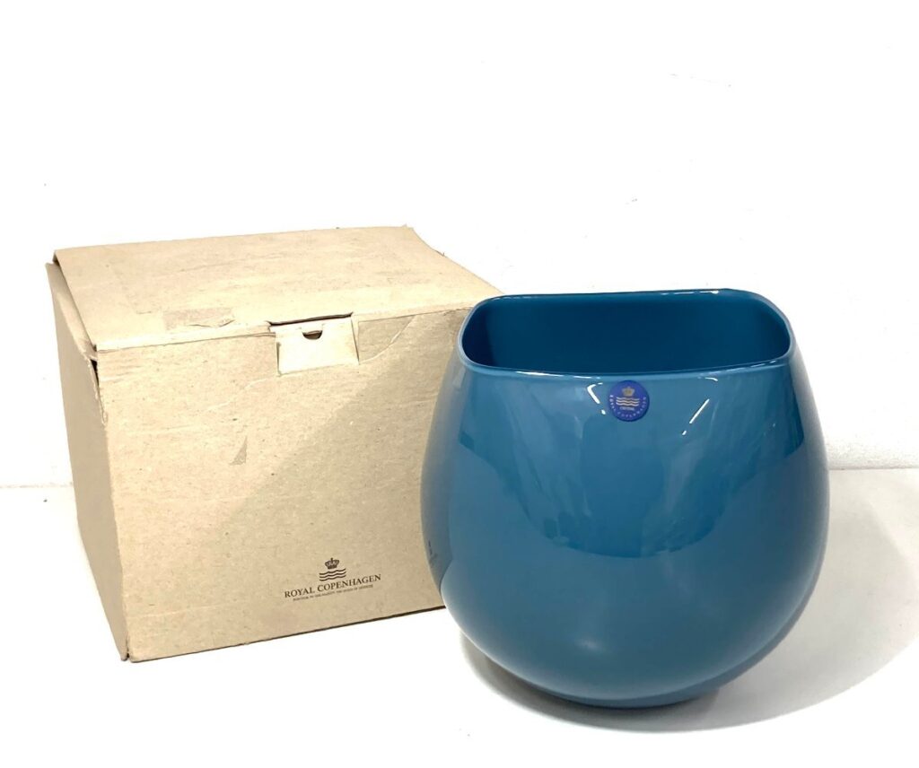 コペンハーゲン ロイヤルコペンハーゲン ROYAL COPENHAGEN 花びん 花器 花瓶 壺 ブルー 工芸 インテリア 雑貨