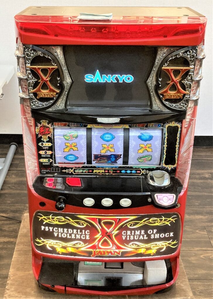 パチスロ 実機 SANKYO/三共 X JAPAN 強行突破 F 家庭用電源 コイン不要機